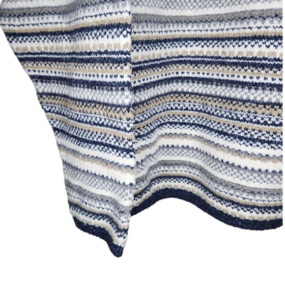 Vintage 90’s Croft & Barrow Knit Crewneck Sweater Sweatshirt Striped Pattern - Picture 5 of 9